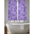 thumbnail image 5 of Vintage Purple Sheer Curtains 63 Inch Length 2 Panels Set, Retro Botanical Abstract Art Voile Window Treatment Rod Pocket Curtains Sheers Drapes for Bedroom/Living Room/Kitchen 52x"63"x2, 5 of 7