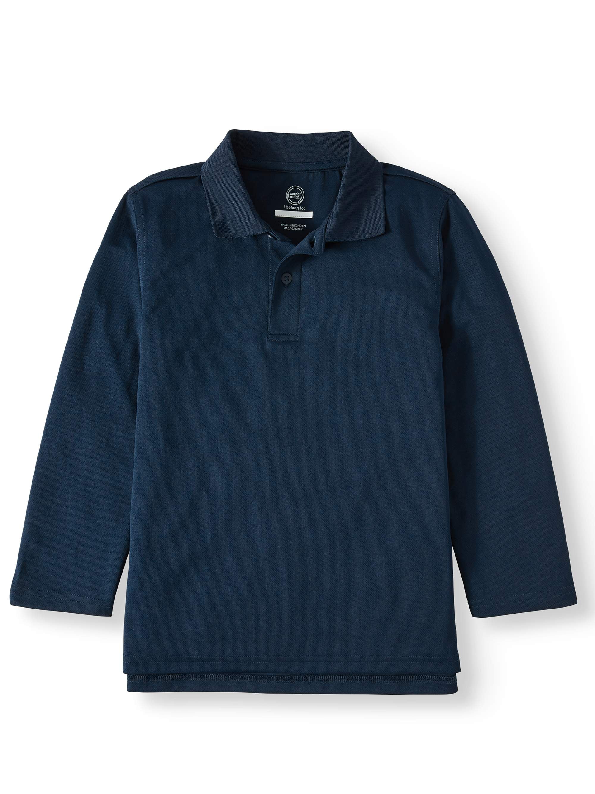 long sleeve performance polo