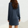 thumbnail image 4 of larppty Women Oversized Sweater Dress Turtleneck Batwing Long Sleeve Ribbed Knit Loose 2025 Fall Winter Casual Short Dress（Navy，M）, 4 of 8