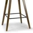 thumbnail image 4 of Set of 2 Alyn Modern Brown Bar Stool with Walnut Finish Plywood Legs and Metal Footrest, 4 of 9