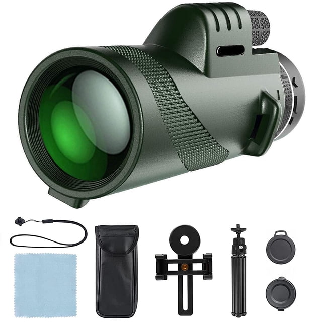 Tiempos de aumento para caza al aire libre, exploración, senderismo, Monocular de mano con zoom, telescopio a prueba de polvo, equipo de observación de aves tipo 2 10 12 Kearding EL014235-02B