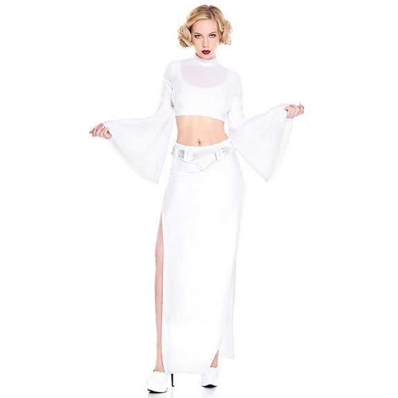 Music Legs Universe Soldier Fancy-Dress Costume for Women with Flare Crop Top, Adult, XS, 3 PC