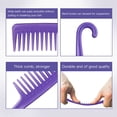 thumbnail image 4 of Peine de dientes anchos para desenredar el cabello, peine de mano de cuidado premium, aplicar para cabello rizado, húmedo, seco, grueso, etc. (Púrpura 3), 4 of 5