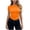 B Orange, variant on Womens Summer T Shirts Slim Fitted Crew Neck Short Sleeve Basic Tees Lightweight Soft Comfy Casual Cute Crop Tops,Sizes S-XL