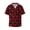 Red Skulls, variant on Red and Brown Squares Print Men's Wrinkle Free Untucked Cuban Shirt Business Casual Button Down Shirts Short Sleeve Shirt