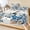 Blue Brown, variant on Twin Sze Fitted Sheet Set - Blue Ombre Christmas 2 Piece Bedding Sets 16" Deep Pocket Fitted Sheet with 1 Pillowcase, Snowman Xmas Tree Balls Snowflake Brushed Microfiber Hotel Luxury Bed Sheets