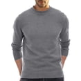 thumbnail image 1 of Gibobby Suéter cuello redondo hombre Suéter para hombre, de peso medio, ajuste clásico, de algodón, cuello redondo, para hombre(Gris,Extra Grande), 1 of 4