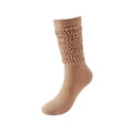 thumbnail image 5 of Resicozy Womens Crew Socks Casual Cotton Slouchy Boot Socks Fashion Solid Color Fall Winter Stockings 2026 Khaki, 5 of 5