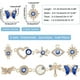 thumbnail image 2 of 40 piezas de dijes surtidos de ojo turco, eslabones de aleación con esmalte, colgantes para crear pulseras, collares y joyas., 2 of 6