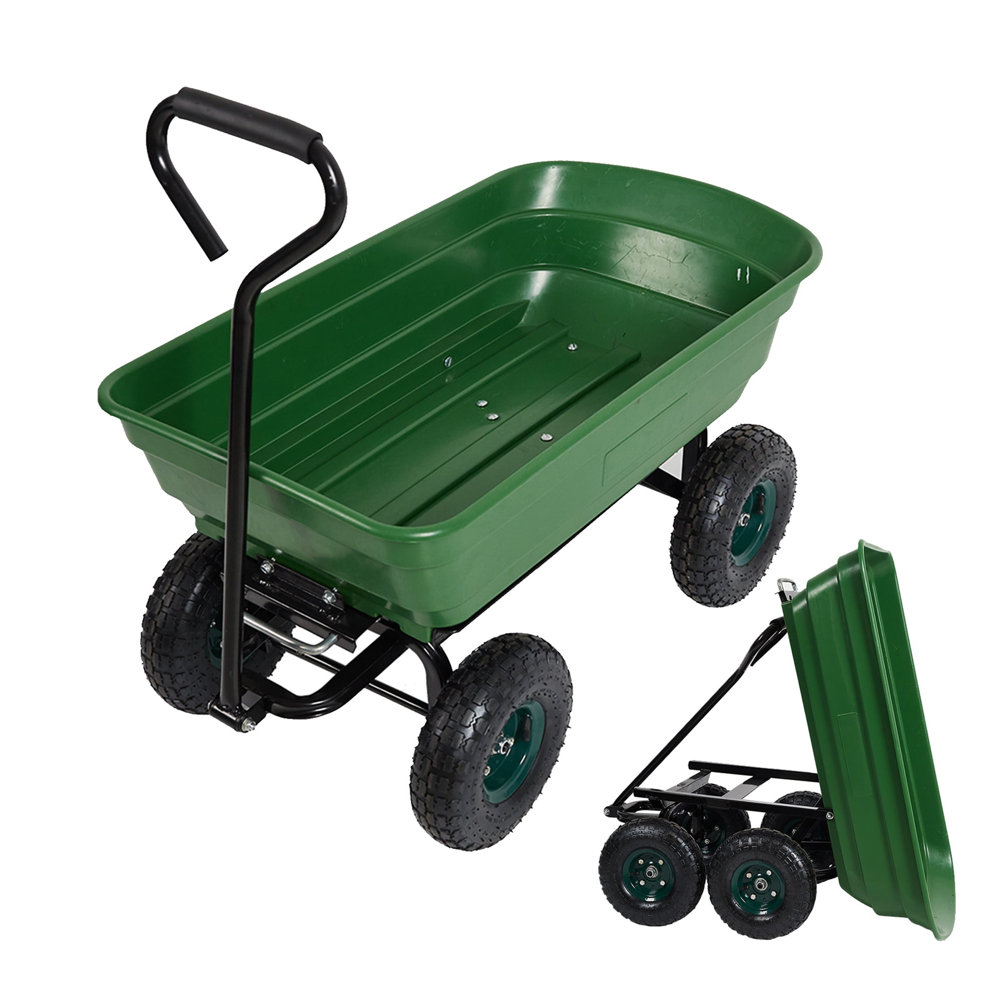 Gorilla 1200-LB Yard Garden Cart Wagon Dump Hauler Rock Wheelbarrow Wheel Barrow 