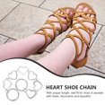 thumbnail image 2 of 2pcs Heart Shoe Chains Punk Shoe Charms Metal Shoe Chain Shoe Decoration, 2 of 6
