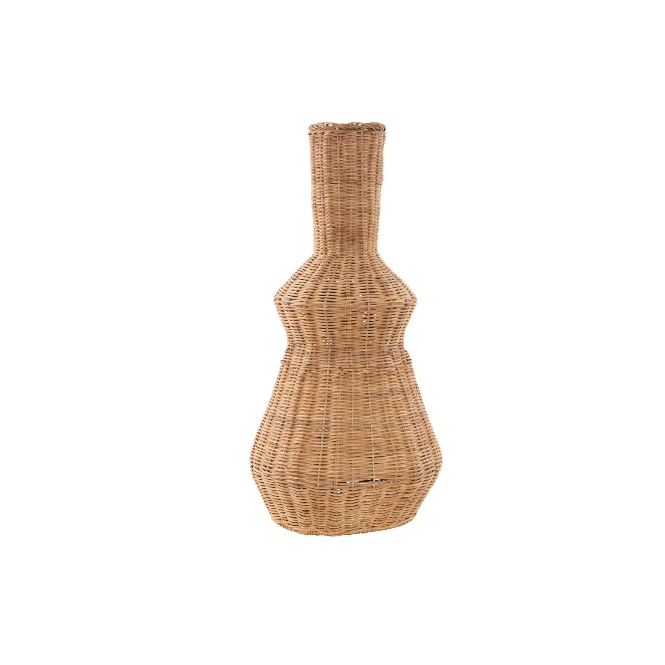 DecMode 24" Handmade Wrapped Brown Seagrass Vase