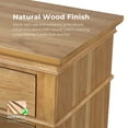 thumbnail image 4 of Furniture of America Stratford 2-Drawer Solid Wood Adult Bedroom Nightstand, Natural Oak, 4 of 12