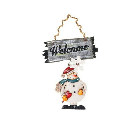 

Veki Pendant Wood Pendant Snowman Christmas Angel Painted Resin Antique Decoration Hangs Winter Mantle Decorations for Living Room