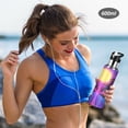 thumbnail image 5 of Yayeee 20oz Insulated Water Bottle Double Wall Stainless Steel with Flip Straw Lid, Purple Neon Road, 5 of 7