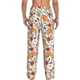 thumbnail image 7 of Salouo Foxes and Floral Harmony Print Pajama Pants for Men, Lounge Pants Elastic Waistband Casual Men's sleepwear Loungewear Sleep Pajama Pant -XX-Large, 7 of 7