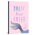 thumbnail image 1 of Salty But Sweet - Mermaid Tale - Pink Background - Lantern Press Artwork (12x18 Gallery Wrapped Stretched Canvas), 1 of 1