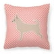 thumbnail image 1 of Caroline's Treasures BB3650PW1414 Almohada decorativa de tela rosa con tablero de ajedrez de chihuahua, 14 x 14, multicolor Caroline's Treasures BB3650PW1414, 1 of 1