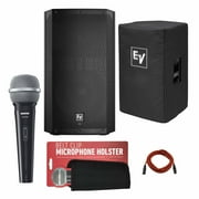 Electro-Voice ELX200-12P 12" 2-Way Powered Speaker with Microphone & Cover Package