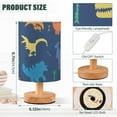 thumbnail image 3 of Collection Cute Cartoon Dinosaurs Bedside Table Lamp LED Warm Lights with USB Charging Port Retro Cylinder Desk Lamps for Bedroom Living Room Office Coffee Bar Decoration, 3 of 7