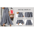 thumbnail image 3 of Women's Casual Plaid Mermaid Maxi Skirt A Line Irregular Ruffle Hem Fishtail Long Skirt, 3 of 6