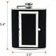 thumbnail image 3 of Stainless Steel Flask Leak-proof Pocket Hidden Flask With Built-in Case And Leather Wrapped Cover Hip Flask And Mini Funnel Set For Liquor, 3 of 9