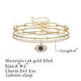 thumbnail image 2 of TINGN Dainty Layered Evil Eye Bracelets for Women 14K Gold Filled Cute Evil Eye Bracelet Layered Satellite Chain Bracelets, 2 of 5