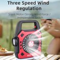 thumbnail image 4 of Multifunctional Camping Fan Outdoor Portable Light Quick Recharge Hand Light Electric Fan For Hiking Fishing, 4 of 8