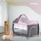 thumbnail image 3 of Cuna Corral para Bebé Plegable con Cambiador y Colchón Impermeable Memory rosa Grande, 3 of 10