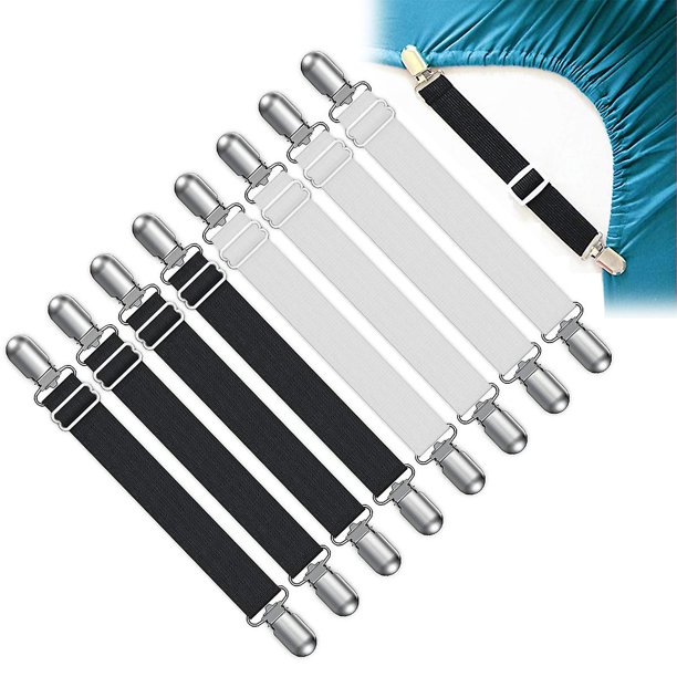 Bed Sheet Tensioner Adjustable 8 Pieces,sheet Tensioner With Clips