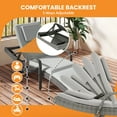 thumbnail image 2 of Craftian Outdoor Wicker Chaise Lounge, Reclining Rattan Chair with Pull-Out Tray and Cushions (Gray), 2 of 9