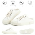 thumbnail image 2 of JENN ARDOR Women Canvas Mules Memory Foam Clipper Fashion Sneakers Comfortable Slip-On Mule Low Top Backless Holiday Walking Shoes, 2 of 8