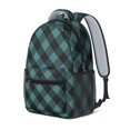 thumbnail image 2 of Blue and Black Checkered Pattern Backpack for School, Cute School Bag with Adjustable Shoulder Straps and Padded Back, 15.3"x11"x6.7", 2 of 5