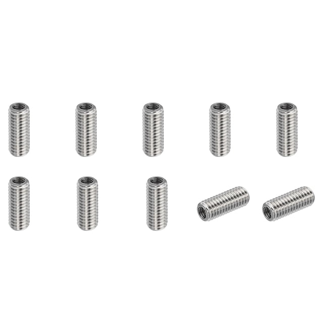 Unique Bargains Adaptateurs Filetage Manchon Réducteur Écrou M5x0,8 Mâle à M3x0.5 Femelle pour Réparer Insert Écrou Vis Réducteur 12mm 10 Pcs