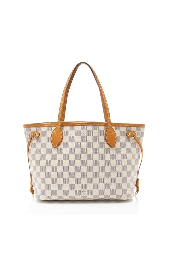 Pre-Owned Louis Vuitton Damier Azur Neverfull PM Tote