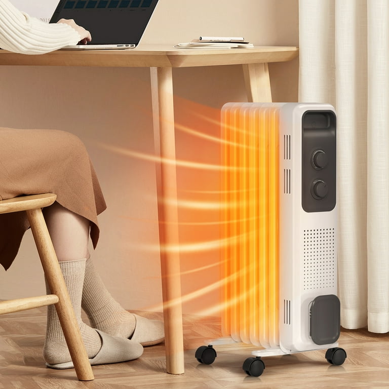 Auseo Electric Oil Filled Radiator Space Heater, Thermostat Room Radiant  and Room Heater 