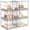 6, variant on PETGLE 6 Pack Stackable Plastic Makeup Organizer Drawers, Acrylic Organizers, Clear Storage Bins with Pull-Out Handles for Vanity, Kitchen Cabinets, Pantry