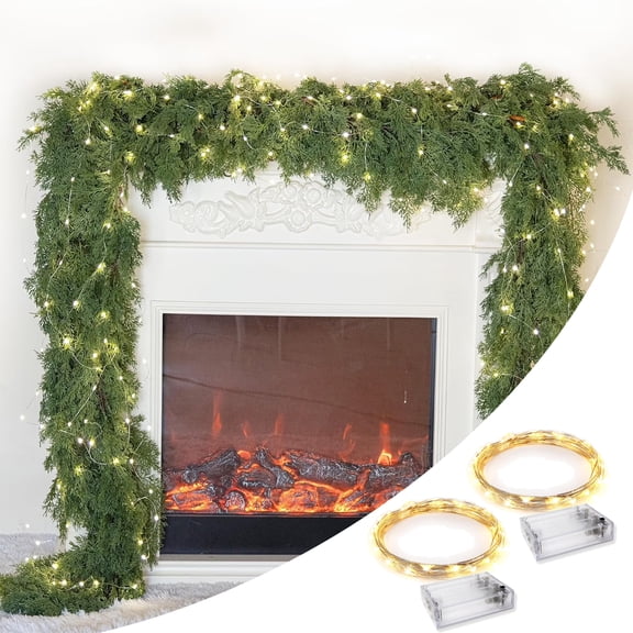 2 Pack 6.56ft 20 LEDs Warm White Color String Lights Silver Wire Indoor and Outdoor Firefly Starry Fairy Lights Battery Powered for DIY, Christmas, Holidays, Party, Bedroom and Centerpieces