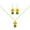 yellow, variant on Fiaya Women Pineapple Earrings Necklace Pendant Set, Cute Tropical Fruit Jewelry Setof 3, Pendant Jewelry Accessories for Women