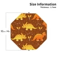 thumbnail image 2 of Naloa Dinosaurs and Leaves Leather Coasters for Drinks, Durable Drink Coasters 4 Set for Tabletop Protection, Luxurious Home Décor and Housewarming Gift ( {designName})Octagon, 2 of 6