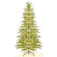 thumbnail image 1 of Feltree 5 Ft Pre-Lit Artificial Christmas Tree with Warm White LED Lights, Realistic PE Material, Fire Retardant, Easy Hinge Setup for Home and Office Decor, 1 of 3