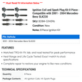 thumbnail image 2 of Ignition Coil and Spark Plug Kit 8 Piece - Compatible with 2001 - 2004 Mercedes-Benz SLK230 2002 2003, 2 of 2
