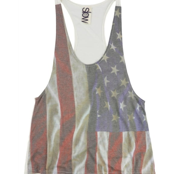 SLOW Womens Flag Racerback Tank Top, Multicoloured, Medium