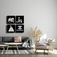 thumbnail image 4 of Fashion Canvas Artwork Set of 4, 10x10 Inch Handbag Perfume Wall Decor for WomenRoom, Black White HD Prints for Living Room Office Dorm, Framed, Pink, 4 of 6