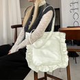 thumbnail image 3 of Hsqqdc Elegant Vintage Hobo Shoulder Bag, French Style Ruffle Large Capacity Tote, 3 of 7