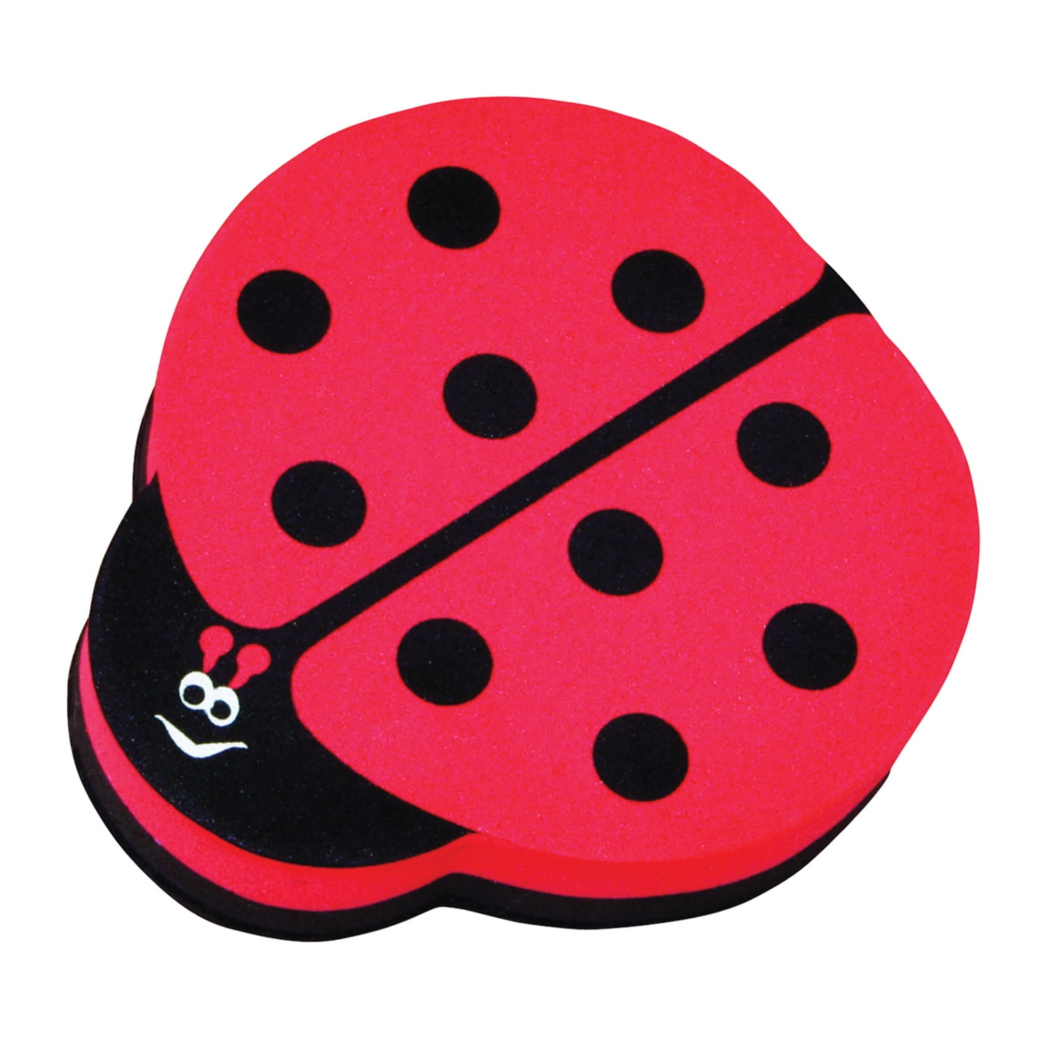 Ashley, ASH10015, Ladybug Magnetic Whiteboard Eraser, 1 Each, Red,Black