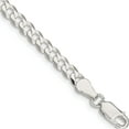 thumbnail image 1 of Sterling Silver 4.5mm Flat Curb Chain (7 X 4.5) Made In Italy qlb120-7, 1 of 5