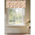 thumbnail image 6 of Kitchen Valances for Window, Cartoon Pumpkin Fallen Leaves Light Filtering Rod Pocket Valance Curtain, Thanksgiving Maple Leaves Short Curtains Window Topper for Bedroom Bathroom Living Room 54x18in, 6 of 8