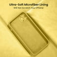 thumbnail image 5 of for iPhone 12 Pro Case, Silicone Upgraded [Camera Protecion] Phone Case with Soft Anti-Scratch Microfiber Lining, 6.1 inch, Light Brown, 5 of 5