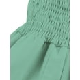 thumbnail image 4 of Fangasis Ladies Capri Pants Solid Color Palazzo Pant High Waist Bottoms Women Baggy Trousers Lounge Summer Emerald M, 4 of 5